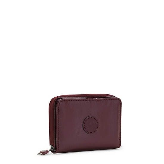 Kipling Money Love Metallic Small Wallets Burgundy Lacquer | CA 1798ZU